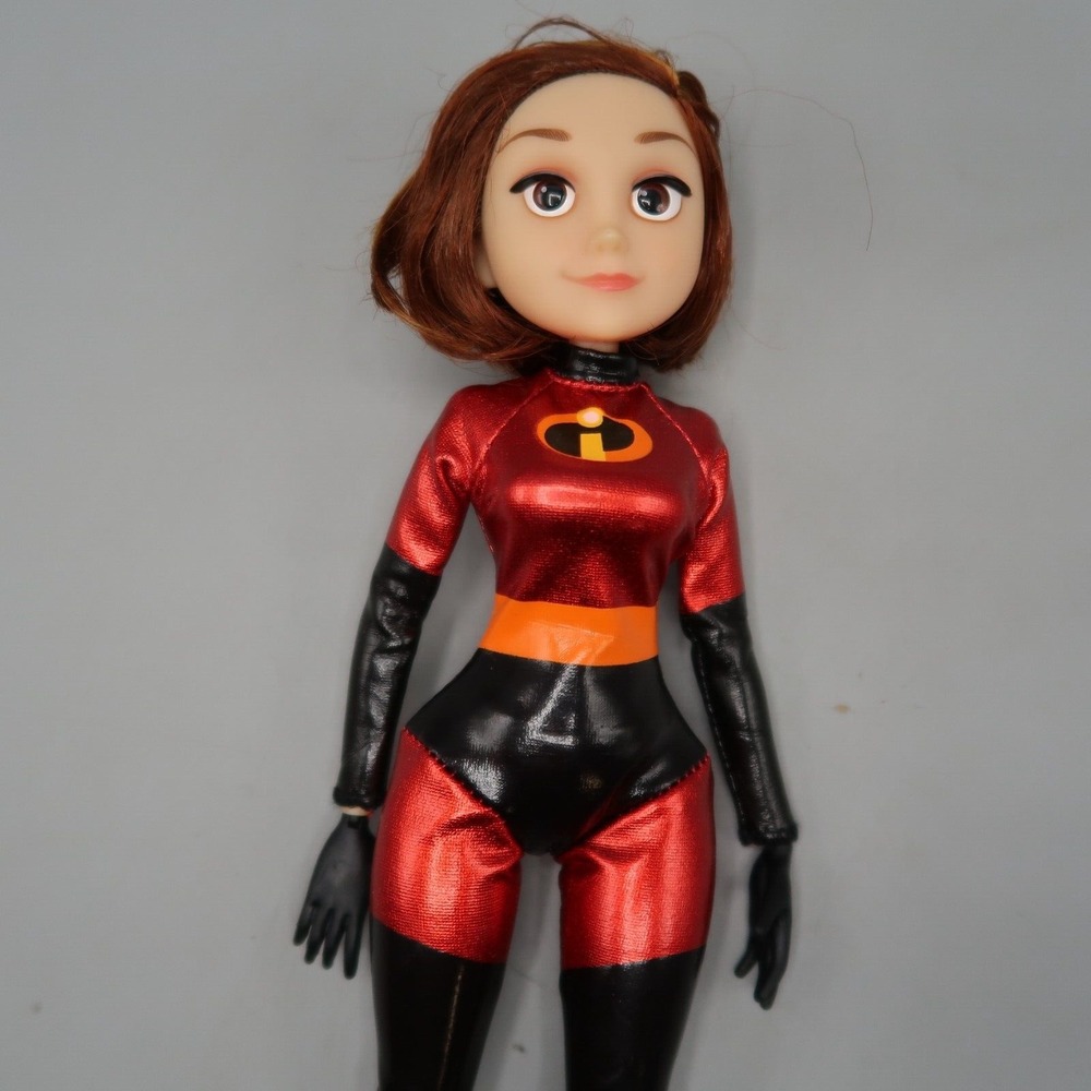 Elastigirl Mrs Incredible Disney Pixar Jakks Articulated Deluxe Costume Doll 12"